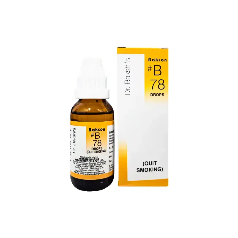 Bakson B Drop #78 – (quit Smoking Drops) – 30 Ml