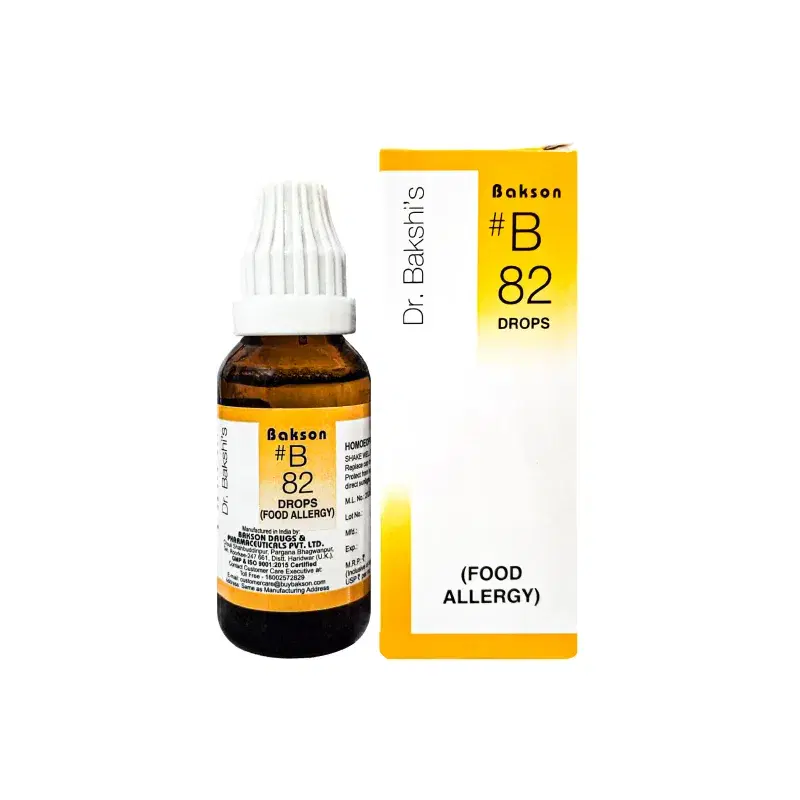 Bakson B Drop #82 – (food Allergy Drops) – 30 Ml