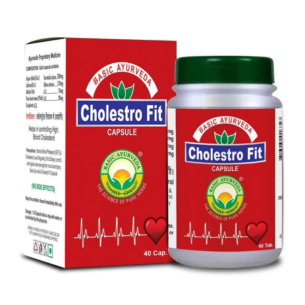Basic Ayurveda Cholestro Fit 40 Capsule - Image 1