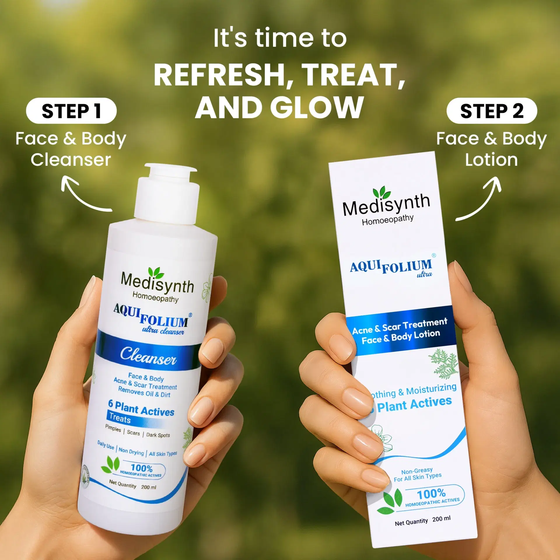 Aquifolium Ultra Combo Pack | Cleanser & Lotion | - Image 1