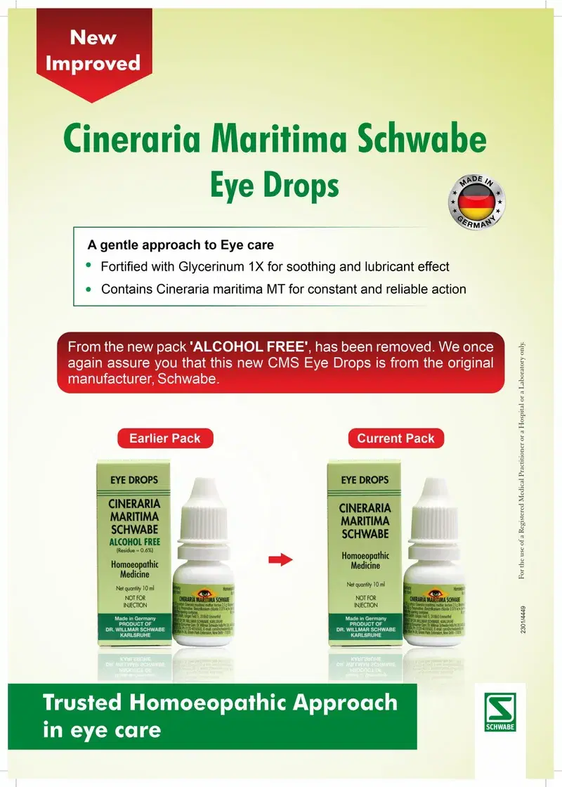 Dr. Willmar Schwabe India Cineraria Maritima Schwabe – Eye Drops