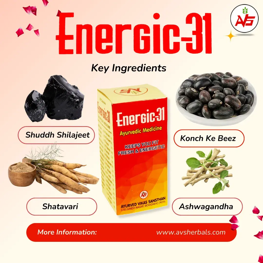 Energic-31 Capsule | Shudh Shilajeet | Strength and Stamina | Physical Weakness