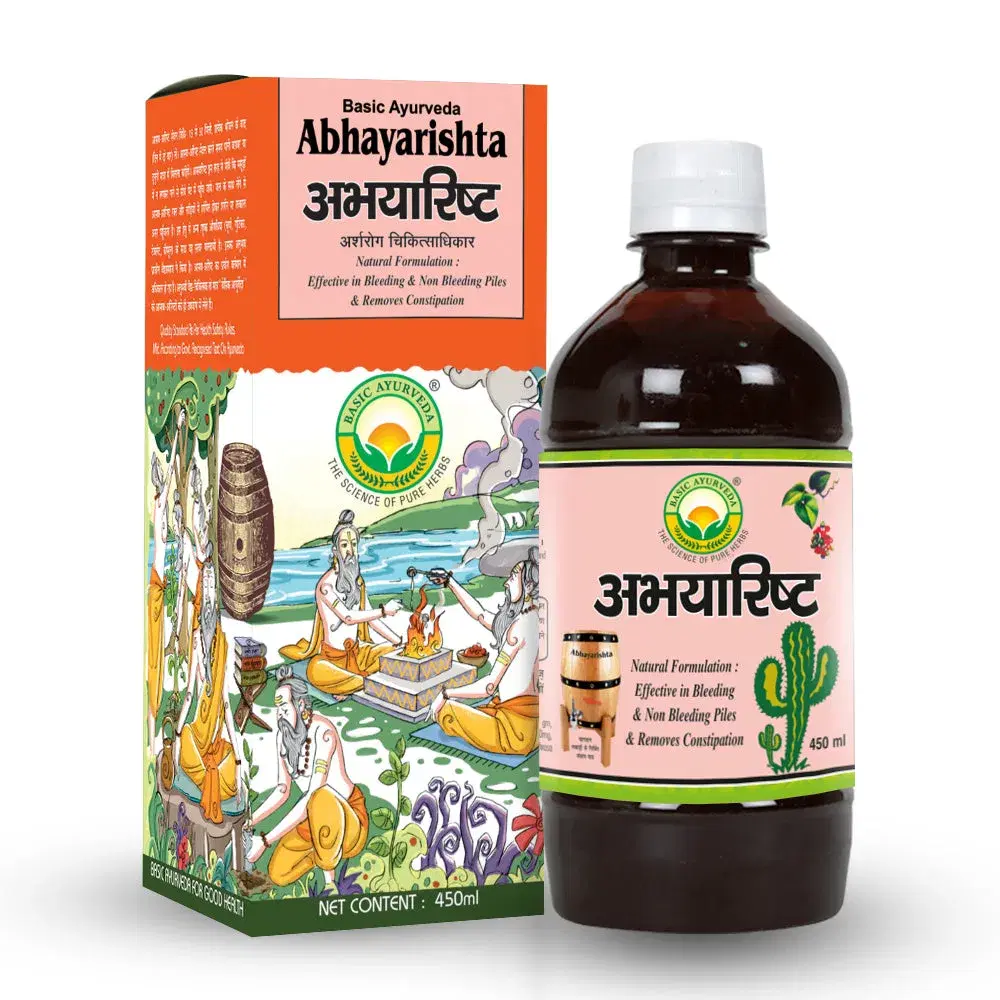 Basic Ayurveda Abhayarishta 450ml | Helpful in Constipation | Improve Urinary Function | Relieve in Stomach Bloating | Improve Liver Function | Useful in Piles. Basic Ayurveda Abhayarishta 450ml | Helpful in Constipation | Improve Urinary Function | Relieve in Stomach Bloating | Improve Liver Function | Useful in Piles. - Image 1