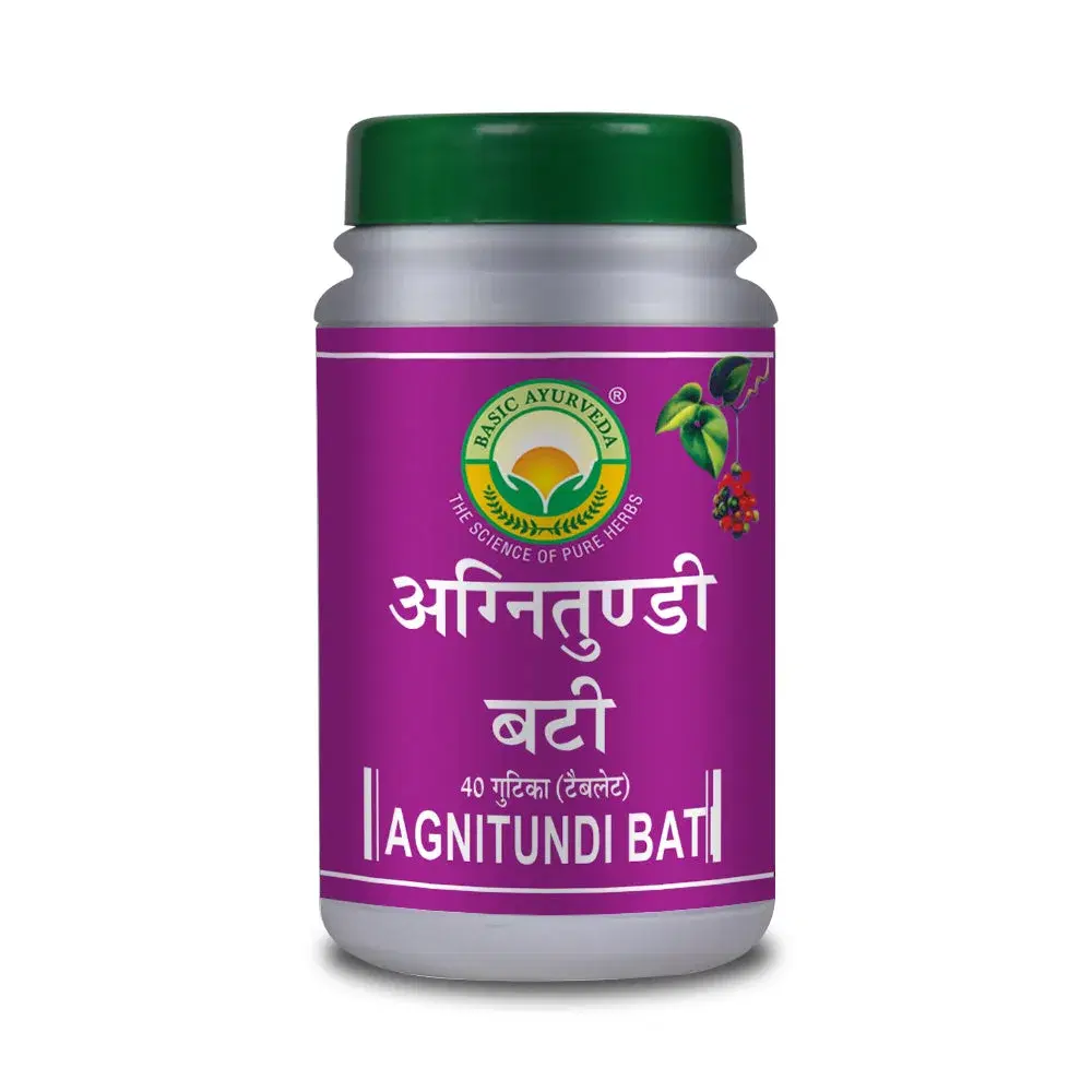 Basic Ayurveda Agnitundi Bati 40 Tablet | Helpful for weak intestine | Helpful for gas-related problem | Helpful in gas, flatulence, and constipation | Helpful in stomach pain. Basic Ayurveda Agnitundi Bati 40 Tablet | Helpful for weak intestine | Helpful for gas-related problem | Helpful in gas, flatulence, and constipation | Helpful in stomach pain. - Image 1