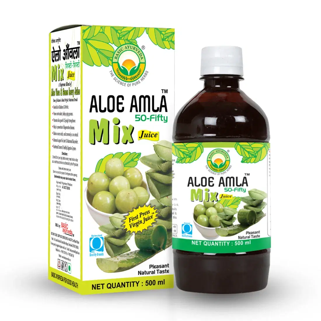 Basic Ayurveda Aloe Amla 50-Fifty Mix Juice | Aloe Amla 50-Fifty Mix Juice | Boosts Immunity | No Added Sugar | Weight Management | Beauty Needs | Helps Flush Out Toxins. Basic Ayurveda Aloe Amla 50-Fifty Mix Juice | Aloe Amla 50-Fifty Mix Juice | Boosts Immunity | No Added Sugar | Weight Management | Beauty Needs | Helps Flush Out Toxins. - Image 1