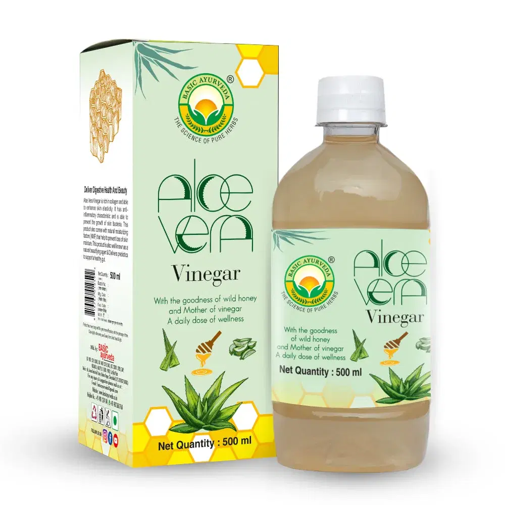 Basic Ayurveda Aloe Vera Vinegar (Aloevera Ka Sirka) | For Skin, Deliver Digestive Health and Beauty | With The Goodness Of Wild Honey | Mother Of Vinegar | A Daily Dose Of Wellness | 500Ml Basic Ayurveda Aloe Vera Vinegar (Aloevera Ka Sirka) | For Skin, Deliver Digestive Health and Beauty | With The Goodness Of Wild Honey | Mother Of Vinegar | A Daily Dose Of Wellness | 500Ml - Image 1