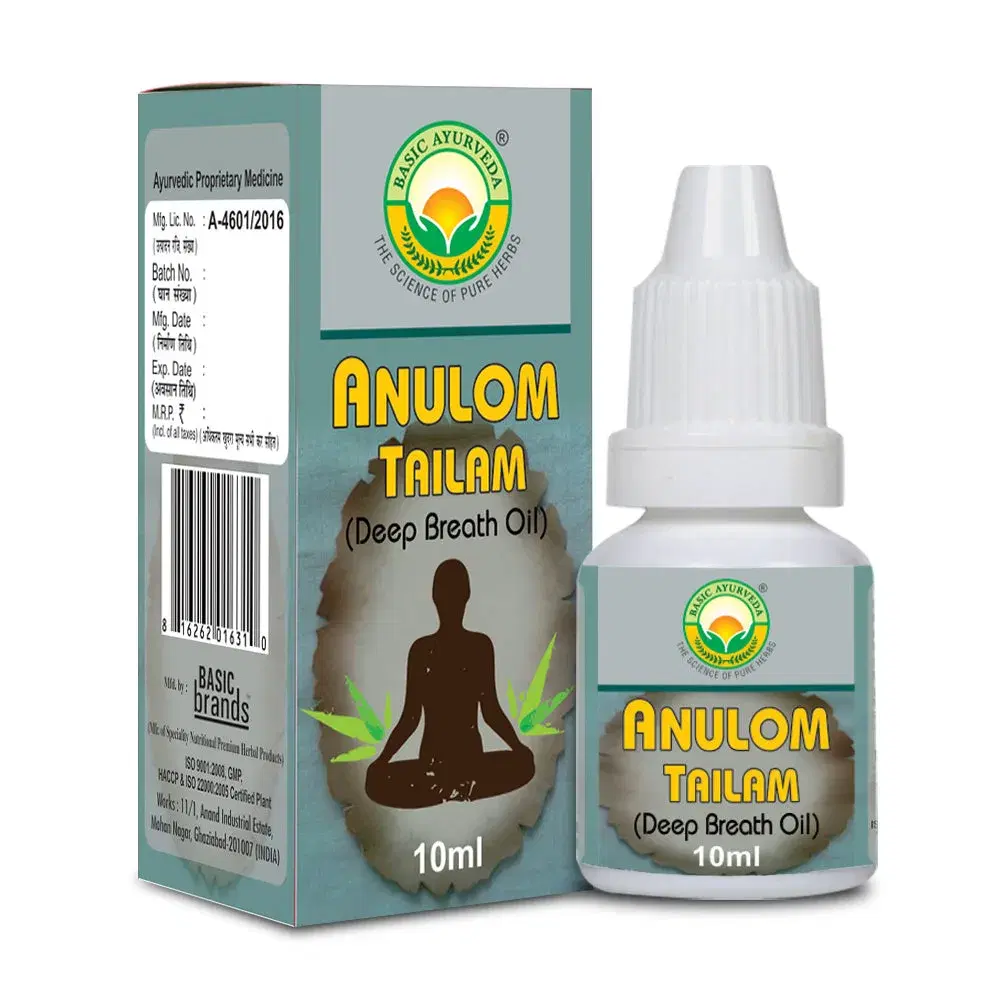 Basic Ayurveda Anulom Tailam 10 Ml Basic Ayurveda Anulom Tailam 10 Ml - Image 1