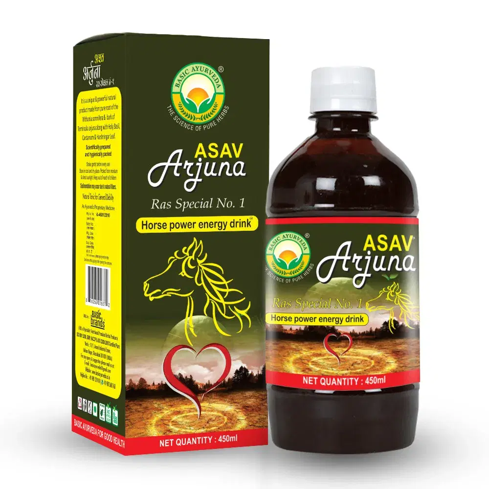 Basic Ayurveda Asav Arjuna Ras Special No.1 Energy Drink 450 Ml Basic Ayurveda Asav Arjuna Ras Special No.1 Energy Drink 450 Ml - Image 1