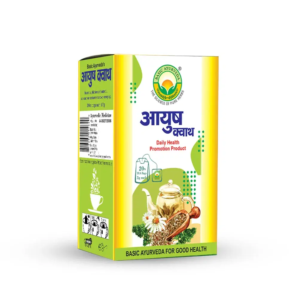 Basic Ayurveda Ayush Kwath Infusion/Tea Bags 20N (3 Gram) Basic Ayurveda Ayush Kwath Infusion/Tea Bags 20N (3 Gram) - Image 1