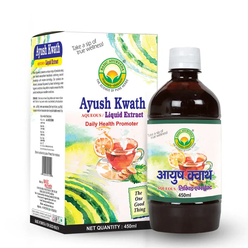 Basic Ayurveda Ayush Kwath Liquid Extract 450Ml Basic Ayurveda Ayush Kwath Liquid Extract 450Ml - Image 1