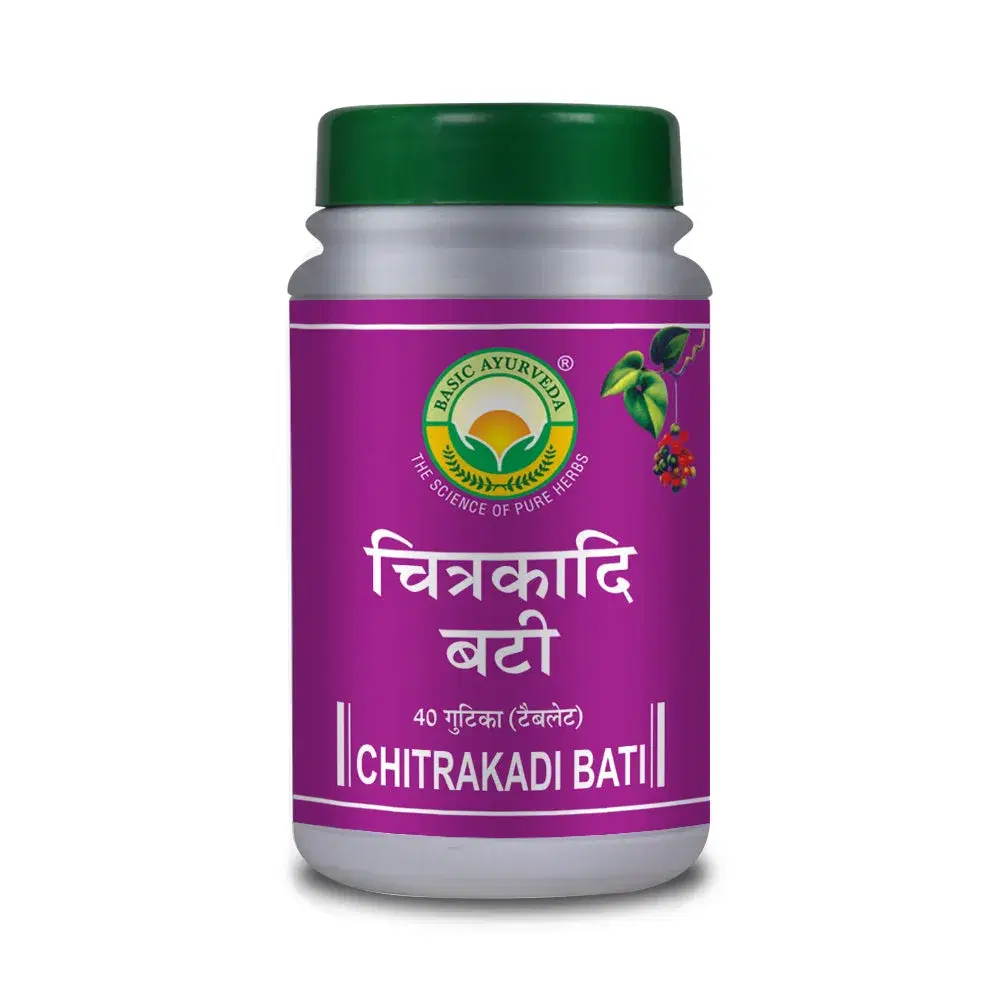 Basic Ayurveda Chitrakadi Bati 40 Tablet Basic Ayurveda Chitrakadi Bati 40 Tablet - Image 1