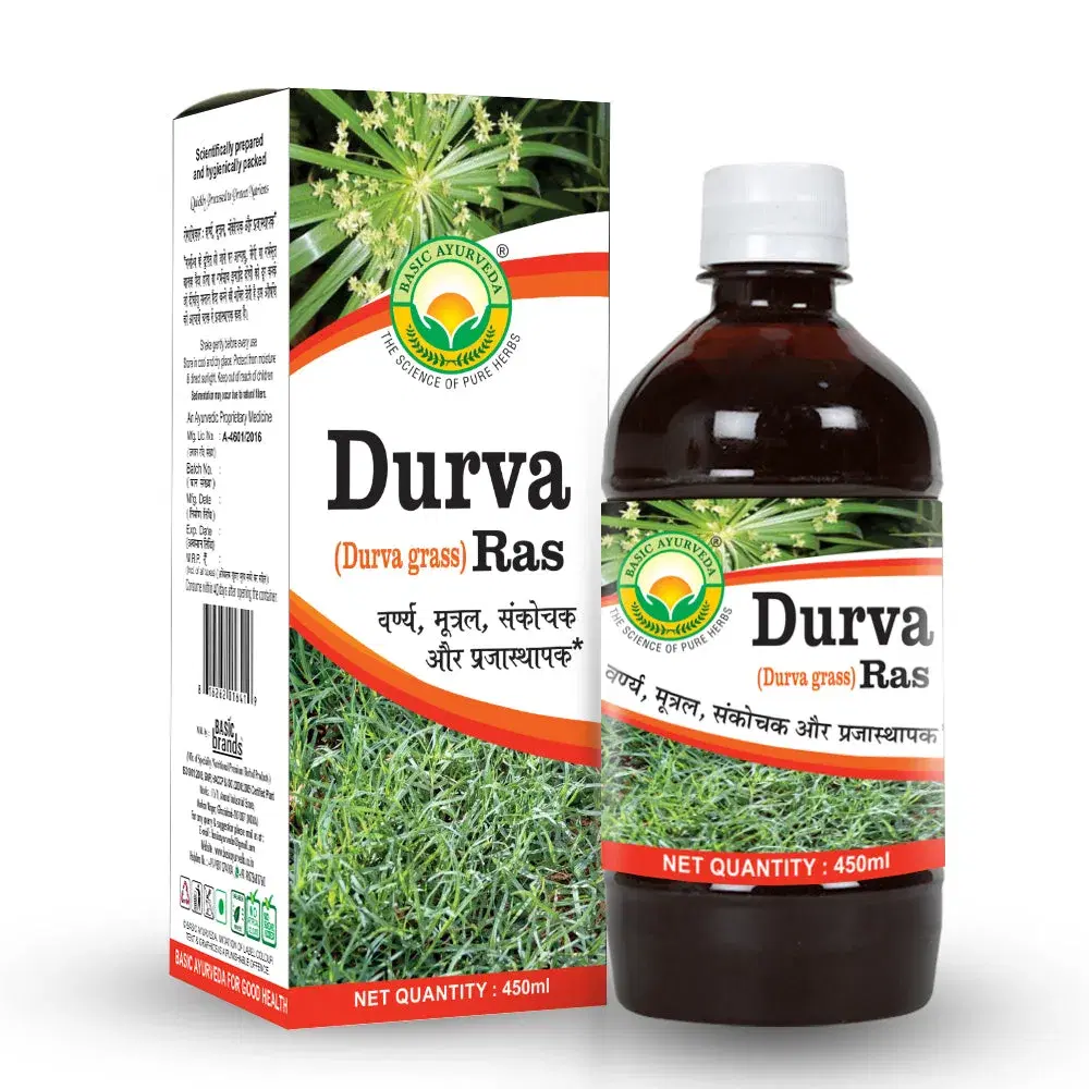 Basic Ayurveda Durva (Dhurva Grass) Ras | Improve Immunity | Helps to purify the blood | Beneficial in pregnancy and children's diseases | Allergies, urticaria, Sowing burst. Basic Ayurveda Durva (Dhurva Grass) Ras | Improve Immunity | Helps to purify the blood | Beneficial in pregnancy and children's diseases | Allergies, urticaria, Sowing burst. - Image 1