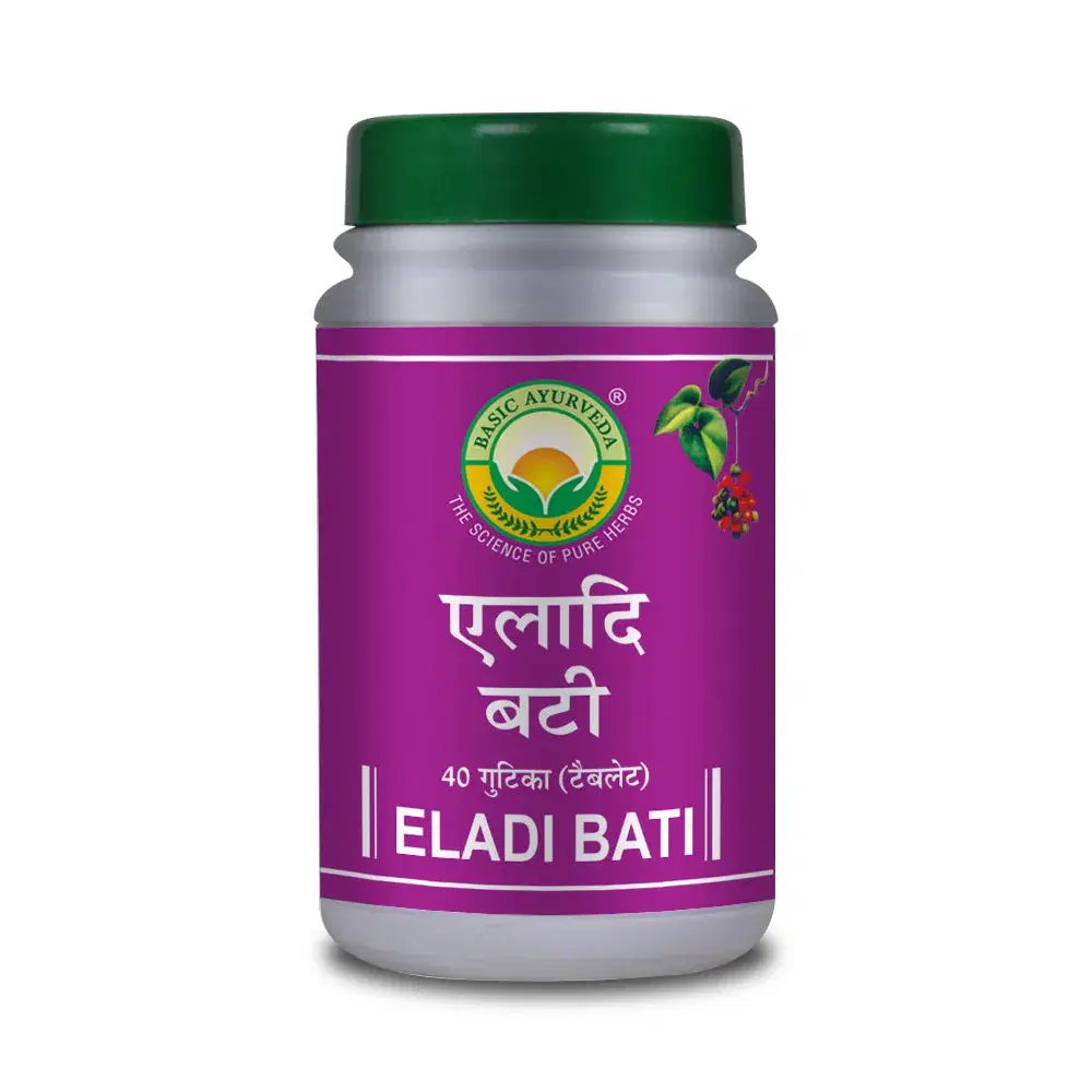 Basic Ayurveda Eladi Bati 40 Tablet Basic Ayurveda Eladi Bati 40 Tablet - Image 1