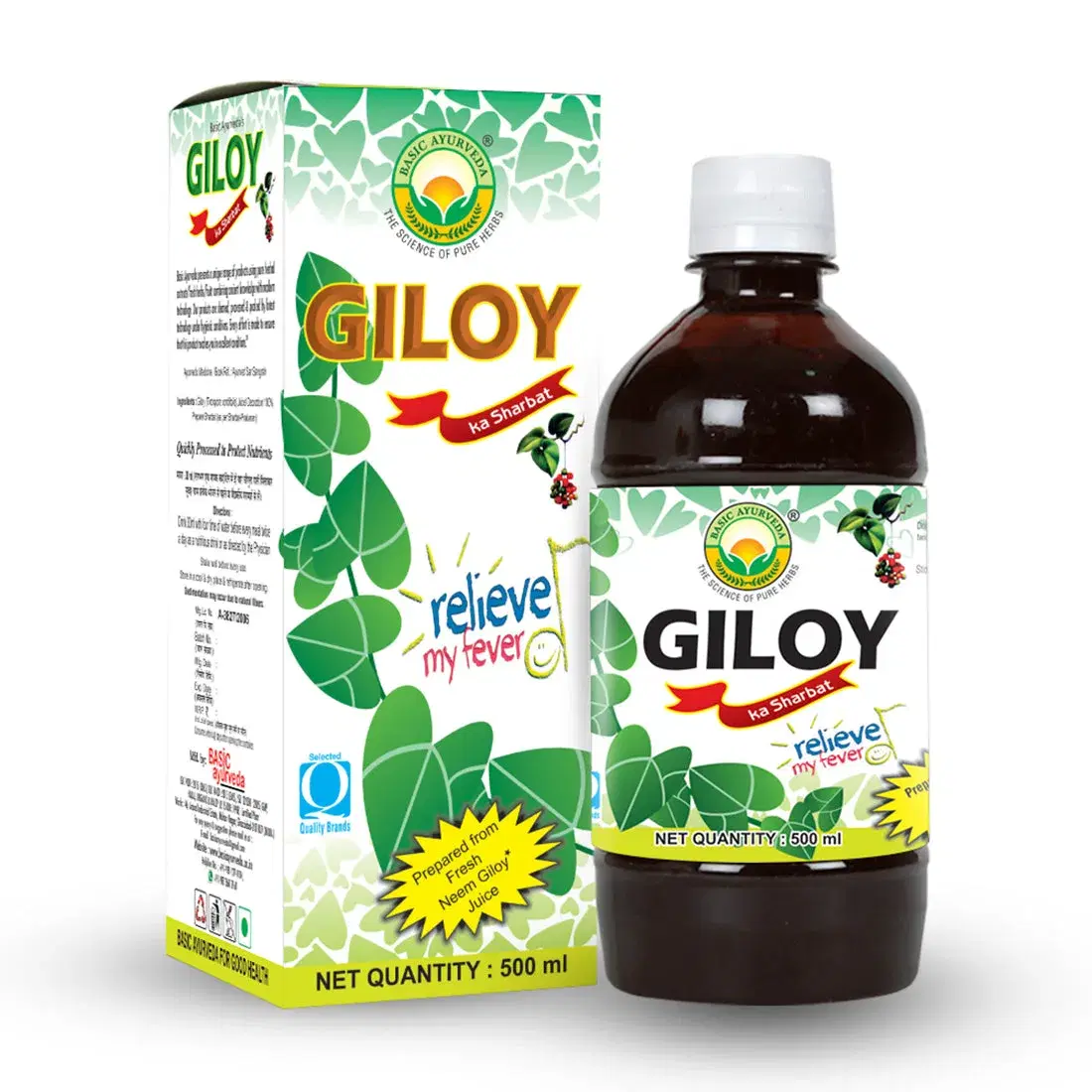 Basic Ayurveda Giloy Ka Sharbat 500 Ml Basic Ayurveda Giloy Ka Sharbat 500 Ml - Image 1