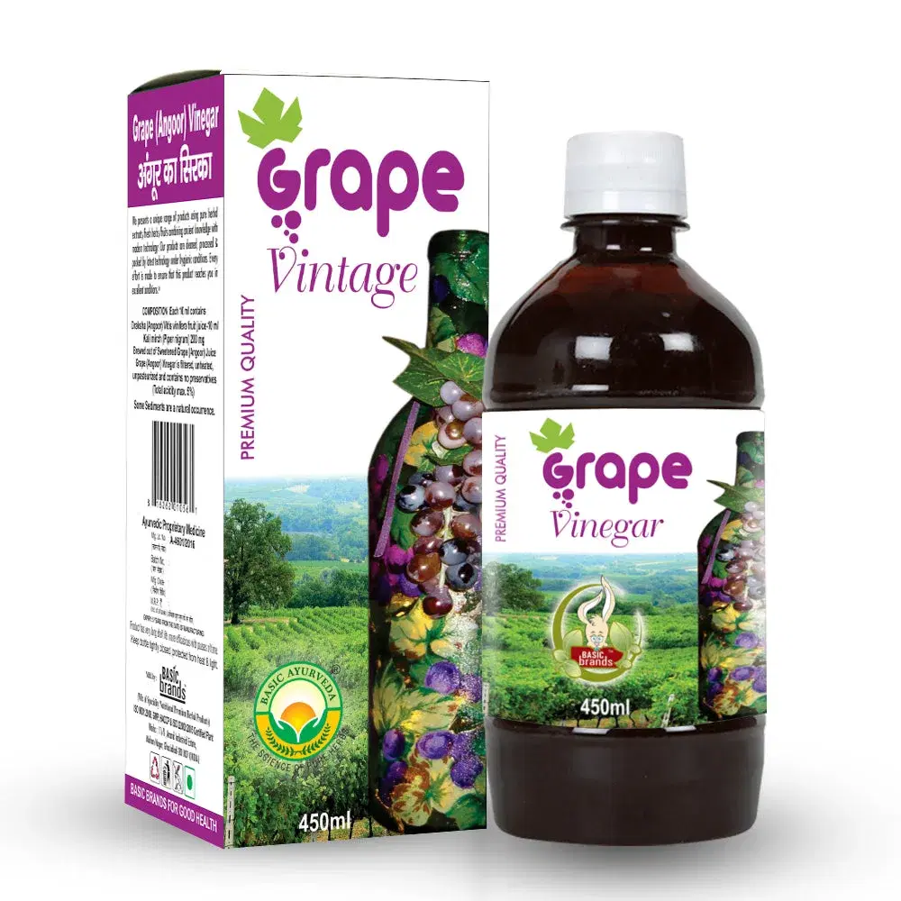 Basic Ayurveda Grape(Angoor) Vinegar 450Ml Basic Ayurveda Grape(Angoor) Vinegar 450Ml - Image 1