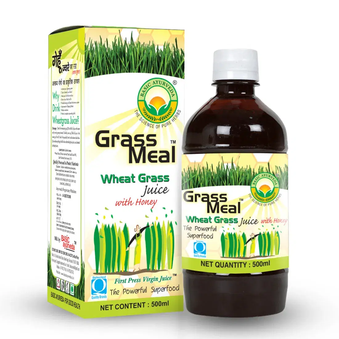 Basic Ayurveda Grass Meal (Wheat Grass) Juice (With Honey) | Reduces Weakness | Activate your Digestive System | Clean & Detoxify the Blood | Improvement in Sleeping Pattern | Make your Skin Fresh and Shiny. Basic Ayurveda Grass Meal (Wheat Grass) Juice (With Honey) | Reduces Weakness | Activate your Digestive System | Clean & Detoxify the Blood | Improvement in Sleeping Pattern | Make your Skin Fresh and Shiny. - Image 1
