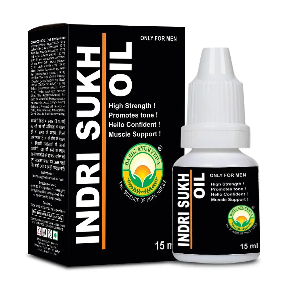 Basic Ayurveda Indri Sukh Oil 15 Ml Basic Ayurveda Indri Sukh Oil 15 Ml - Image 1