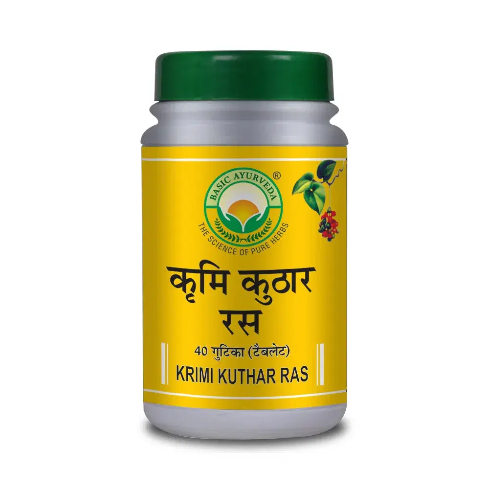 Basic Ayurveda Krimi Kuthar Ras 40 Tablet Basic Ayurveda Krimi Kuthar Ras 40 Tablet - Image 1
