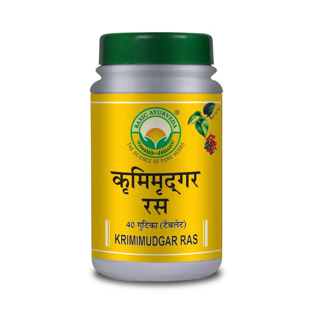 Basic Ayurveda Krimimudgar Ras 40 Tablet Basic Ayurveda Krimimudgar Ras 40 Tablet - Image 1