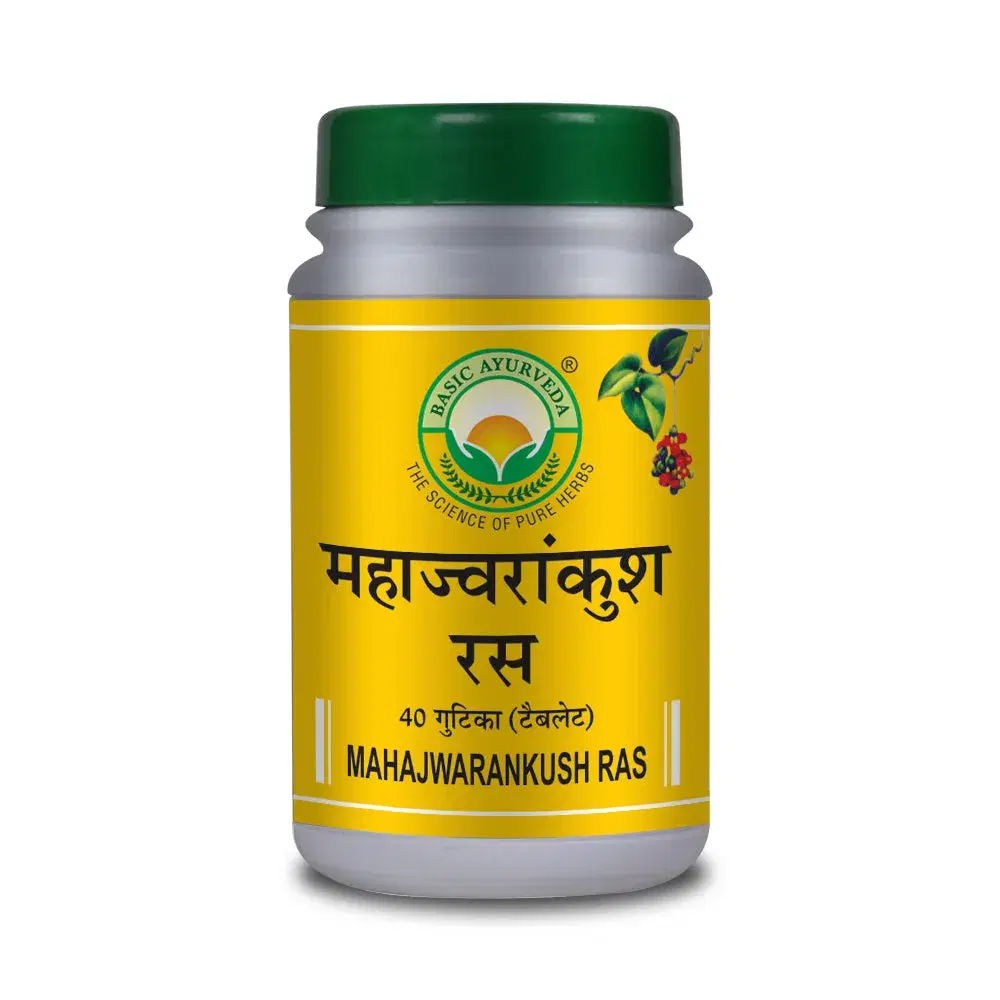 Basic Ayurveda Maha Jwarankush Ras 40 Tablet Basic Ayurveda Maha Jwarankush Ras 40 Tablet - Image 1