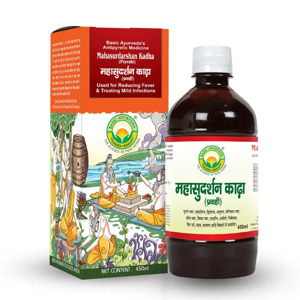 Basic Ayurveda Maha Sudarshan Kadha 450Ml Basic Ayurveda Maha Sudarshan Kadha 450Ml - Image 1