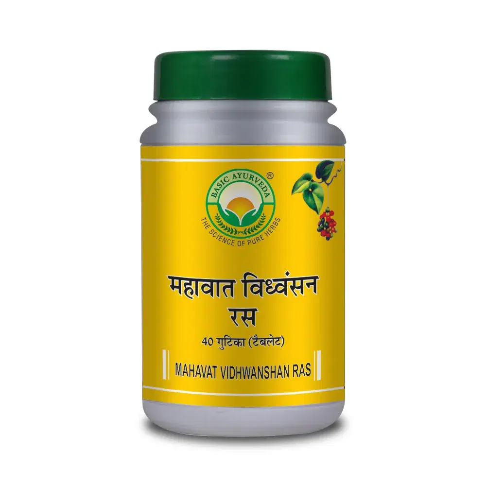 Basic Ayurveda Mahavat Vidhwansan Ras 40 Tablet Basic Ayurveda Mahavat Vidhwansan Ras 40 Tablet - Image 1