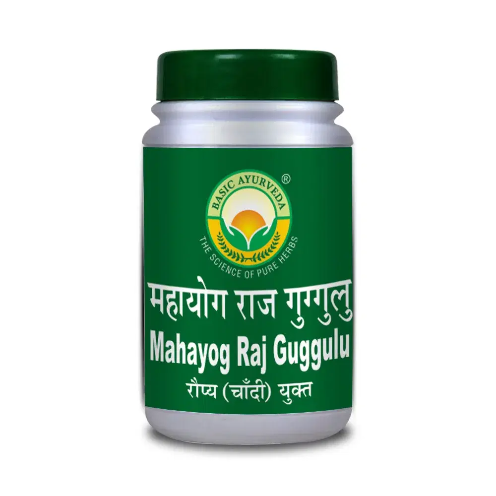 Basic Ayurveda Mahayog Raj Guggulu Ropya Chandi Yukt (30 Tablets) Basic Ayurveda Mahayog Raj Guggulu Ropya Chandi Yukt (30 Tablets) - Image 1