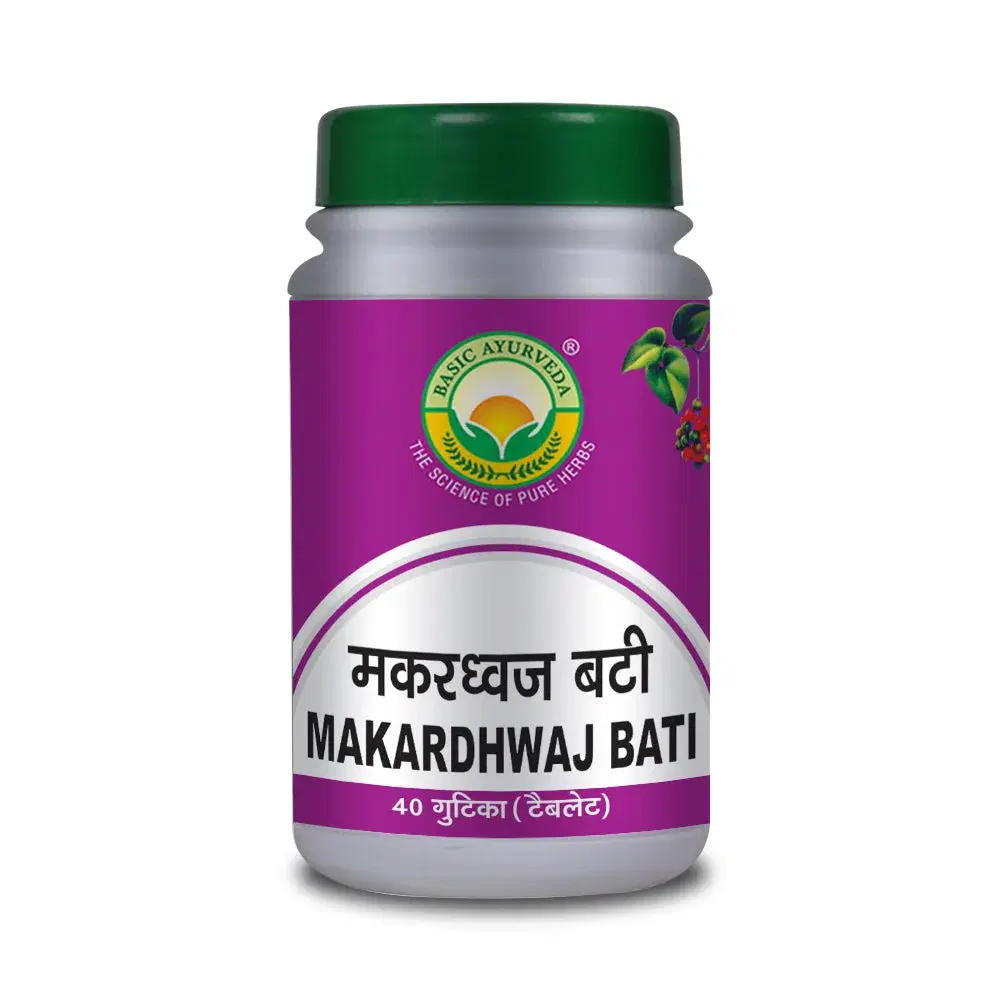 Basic Ayurveda Makardhwaj Bati 40 Tablet Basic Ayurveda Makardhwaj Bati 40 Tablet - Image 1