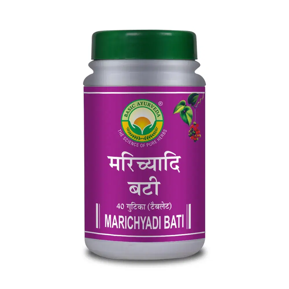 Basic Ayurveda Marichyadi Bati 40 Tablet Basic Ayurveda Marichyadi Bati 40 Tablet - Image 1