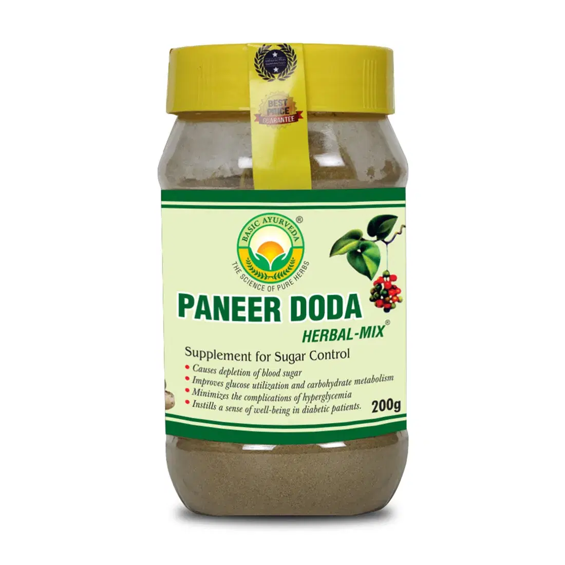Basic Ayurveda Paneer Doda Herbal-Mix Powder Supplement For Sugar Control 200 Gram Basic Ayurveda Paneer Doda Herbal-Mix Powder Supplement For Sugar Control 200 Gram - Image 1