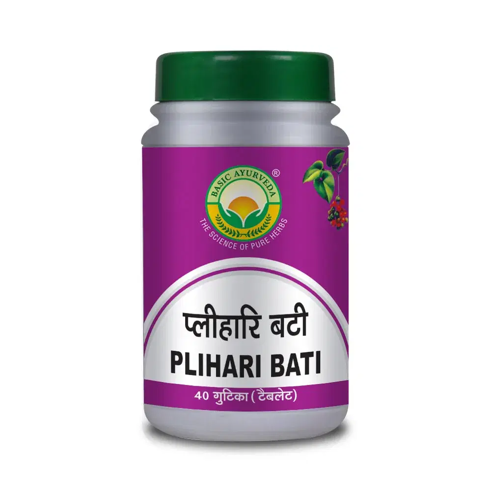 Basic Ayurveda Plihari Bati 40 Tablet Basic Ayurveda Plihari Bati 40 Tablet - Image 1