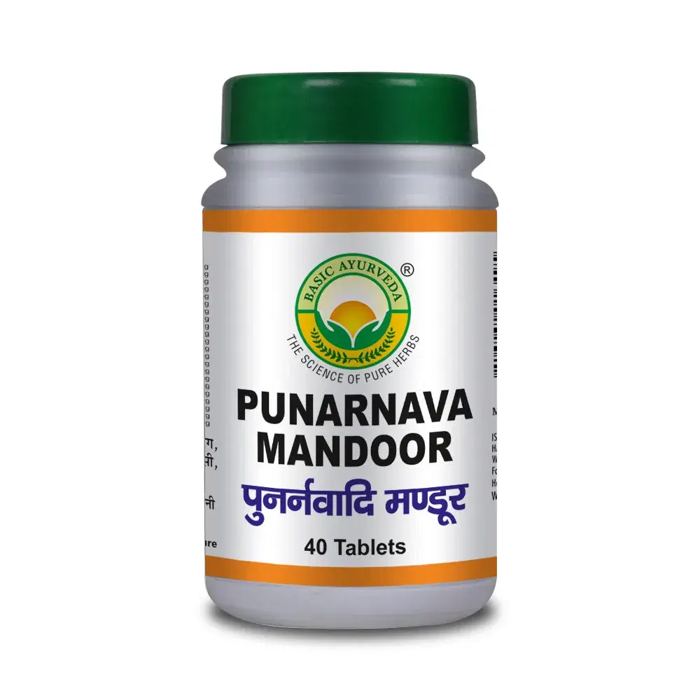 Basic Ayurveda Punarnava Mandoor 40 Tablet Basic Ayurveda Punarnava Mandoor 40 Tablet - Image 1