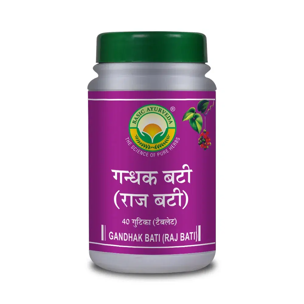 Basic Ayurveda Raj (Gandhak) Bati 40 Tablet Basic Ayurveda Raj (Gandhak) Bati 40 Tablet - Image 1