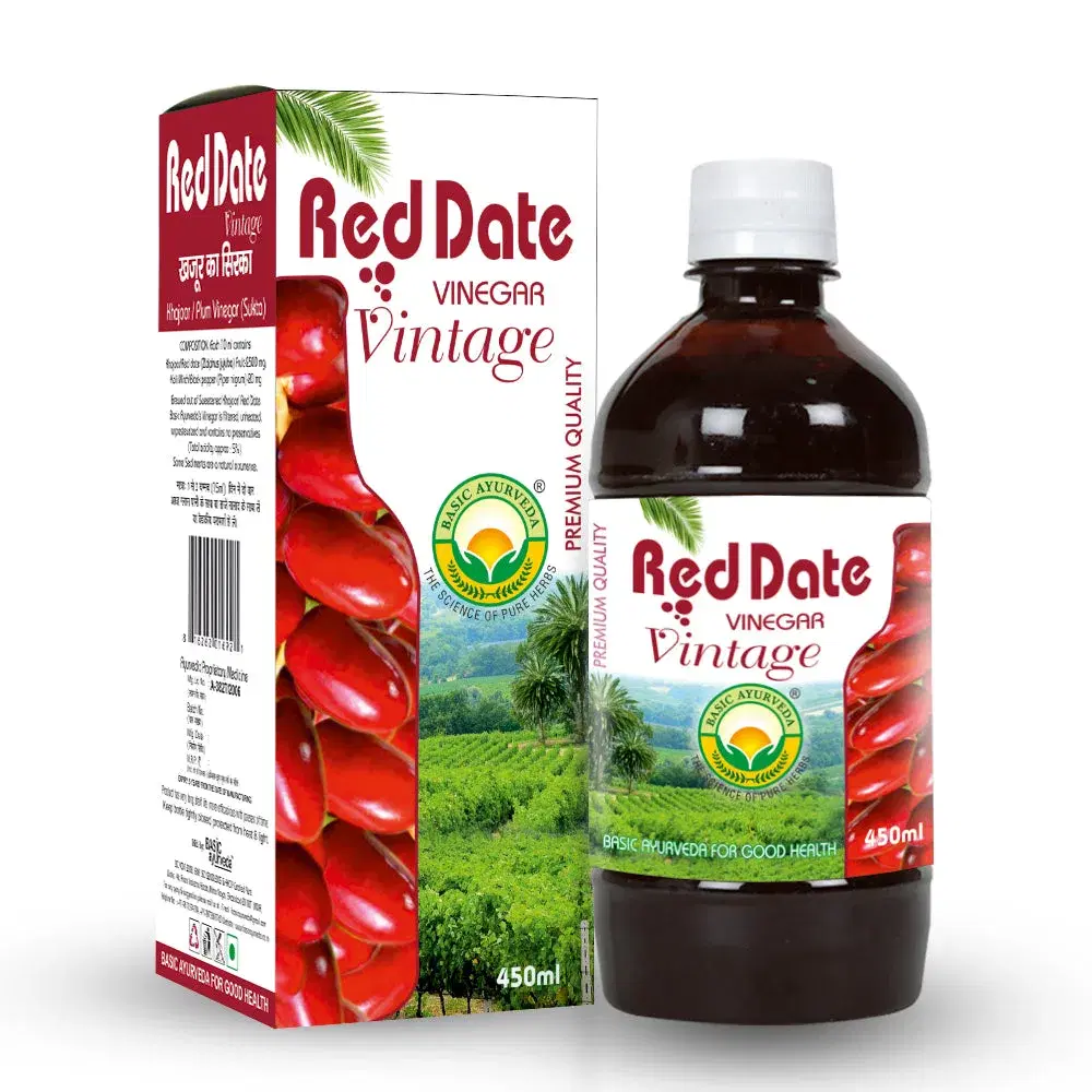 Basic Ayurveda Red Date Vinegar (Vintage) 450Ml Basic Ayurveda Red Date Vinegar (Vintage) 450Ml - Image 1