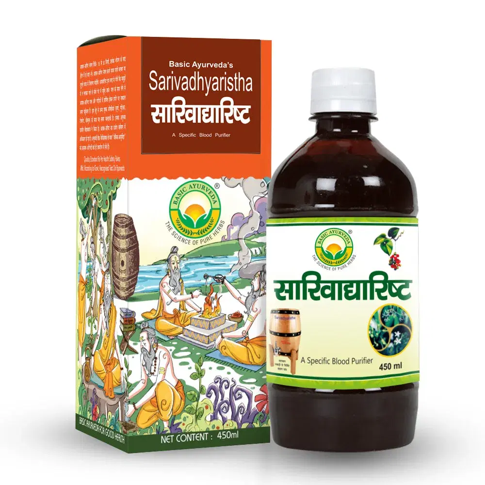 Basic Ayurveda Sarivadhyaristha 450Ml Basic Ayurveda Sarivadhyaristha 450Ml - Image 1