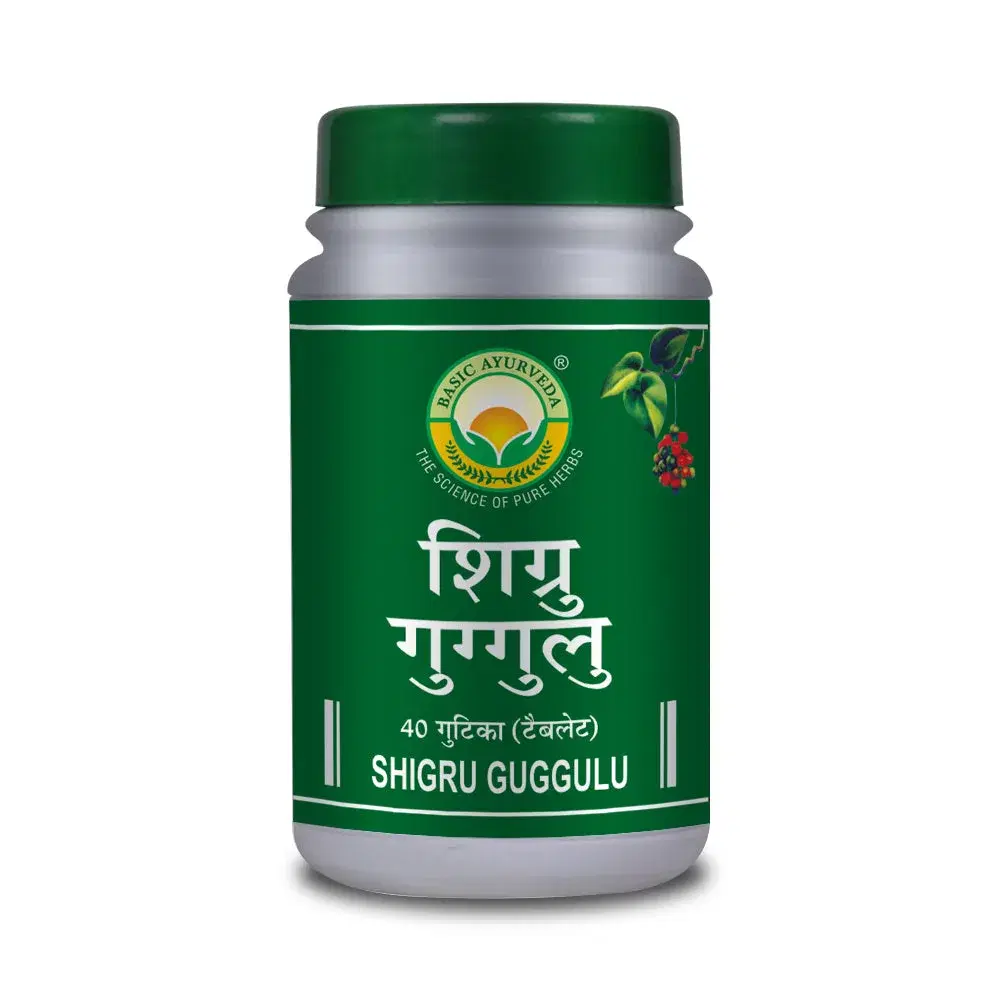 Basic Ayurveda Shigru Guggulu 40 Tablet Basic Ayurveda Shigru Guggulu 40 Tablet - Image 1