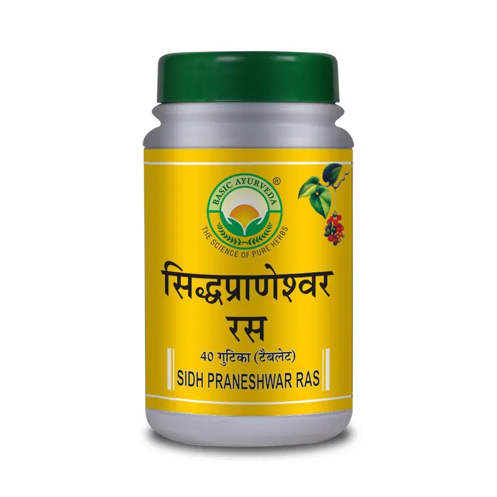 Basic Ayurveda Sidh Praneshwar Ras 40 Tablet Basic Ayurveda Sidh Praneshwar Ras 40 Tablet - Image 1