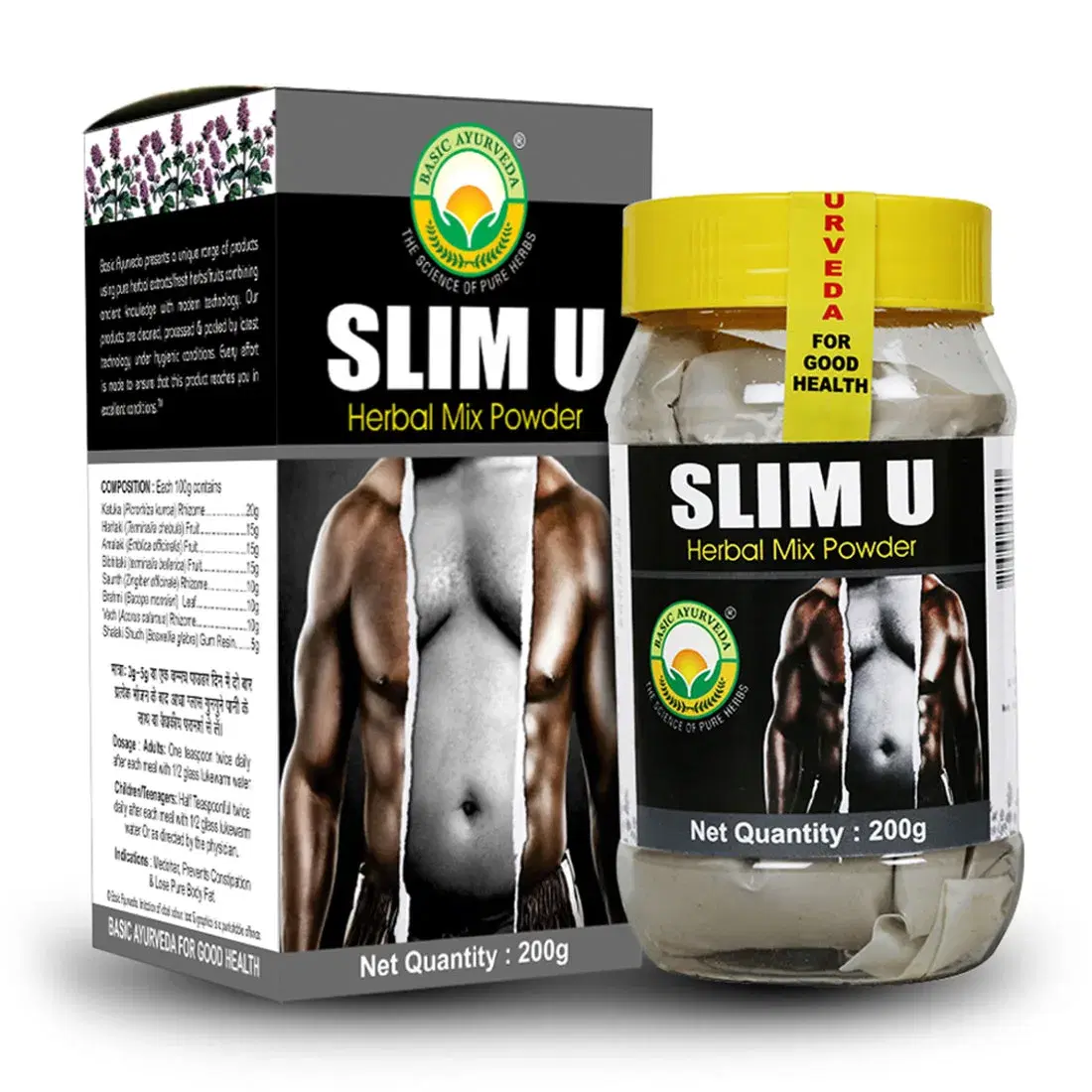 Basic Ayurveda Slim U Herbal Mix Powder 200 Gram Basic Ayurveda Slim U Herbal Mix Powder 200 Gram - Image 1