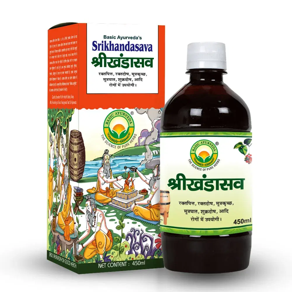 Basic Ayurveda Srikhandasava 450Ml Basic Ayurveda Srikhandasava 450Ml - Image 1