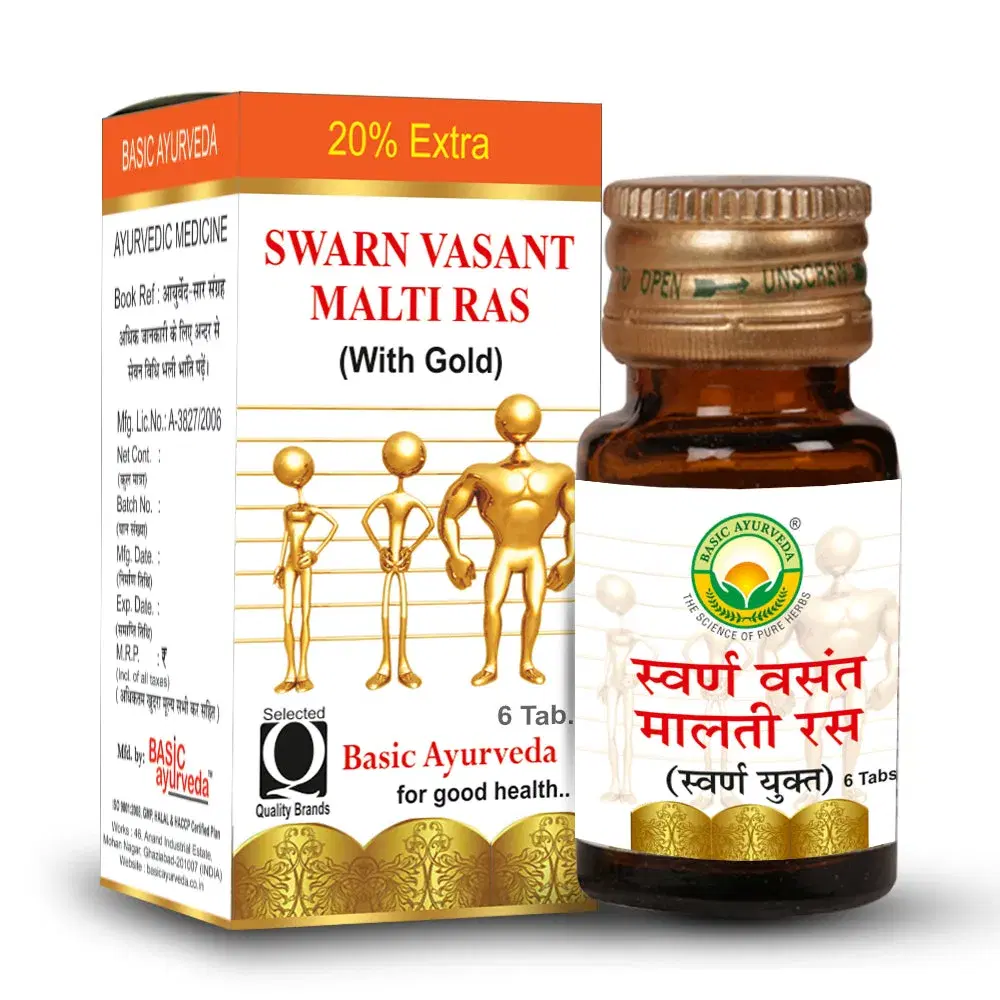Basic Ayurveda Swarn Vasant malti Ras Basic Ayurveda Swarn Vasant malti Ras - Image 1