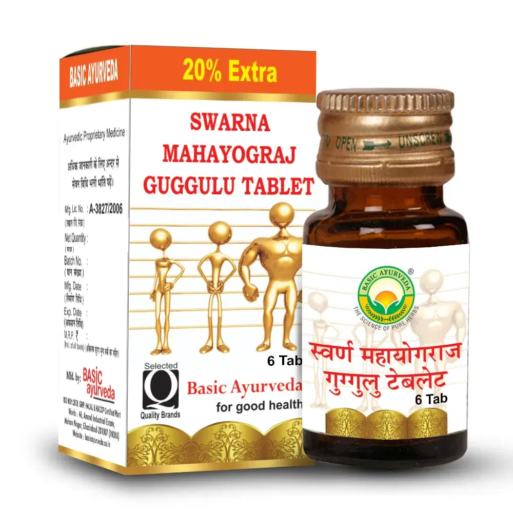 Basic Ayurveda Swarna Mahayograj Guggulu Tablet Basic Ayurveda Swarna Mahayograj Guggulu Tablet - Image 1
