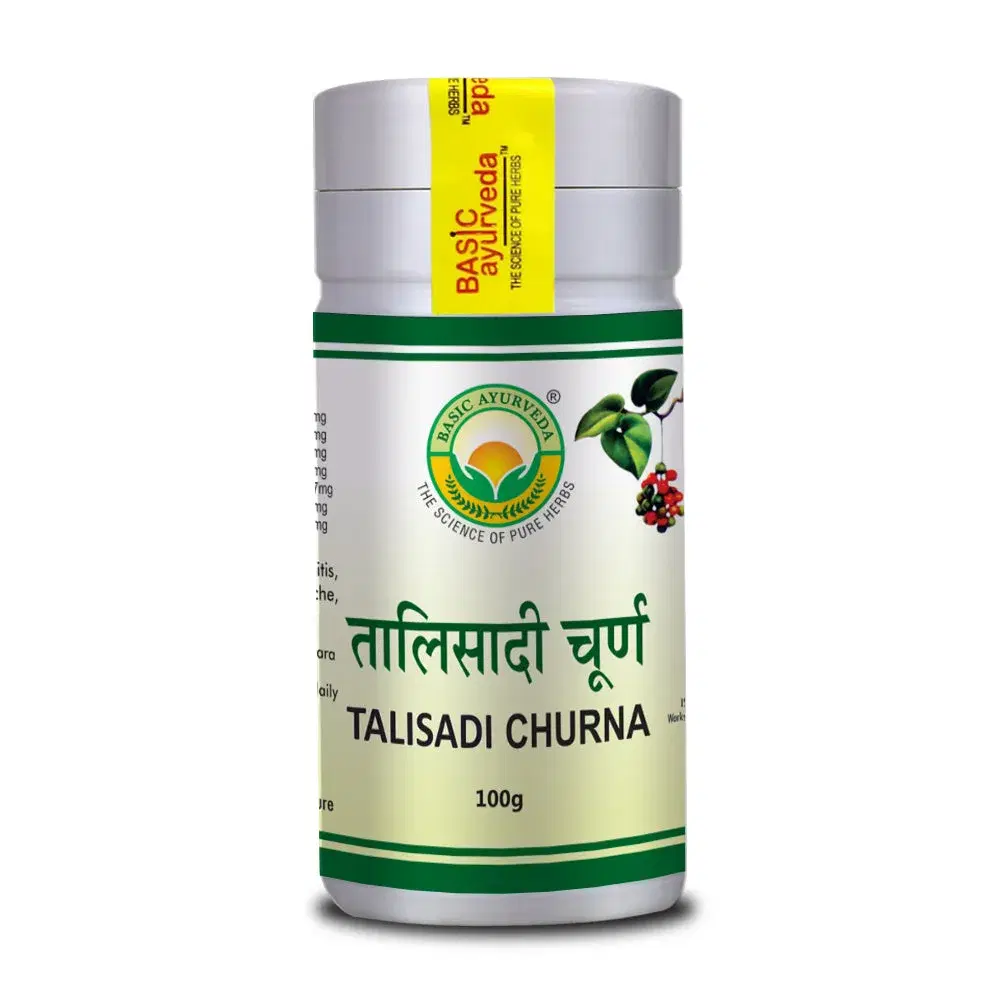 Basic Ayurveda Talisadi Churna (Powder) 100 Gram Basic Ayurveda Talisadi Churna (Powder) 100 Gram - Image 1