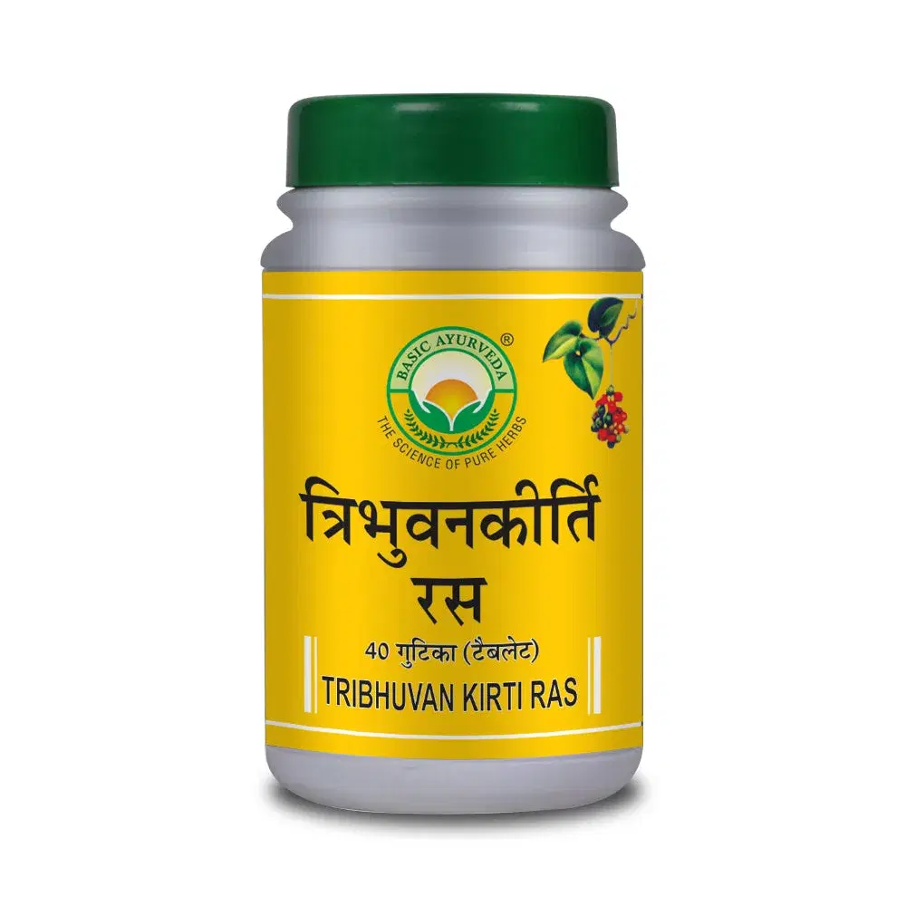 Basic Ayurveda Tribhuvan Kirti Ras 40 Tablet Basic Ayurveda Tribhuvan Kirti Ras 40 Tablet - Image 1