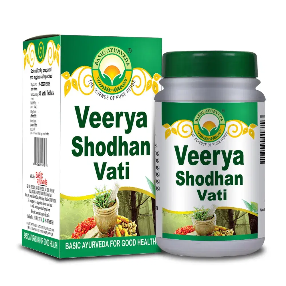 Basic Ayurveda Veerya Shodhan Vati 40 Tablet Basic Ayurveda Veerya Shodhan Vati 40 Tablet - Image 1