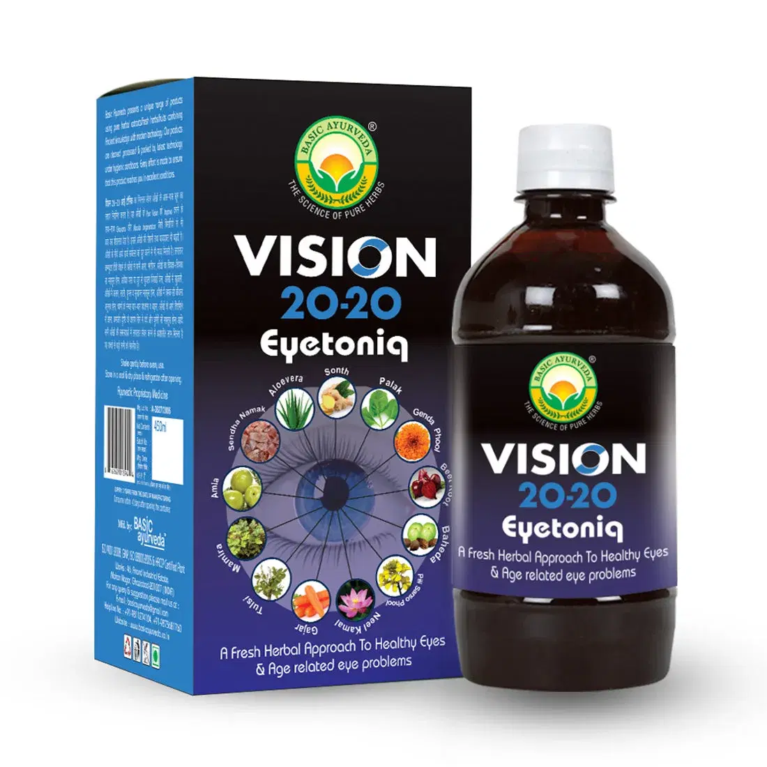 Basic Ayurveda Vision 20-20 Eyetoniq 450 Ml Basic Ayurveda Vision 20-20 Eyetoniq 450 Ml - Image 1