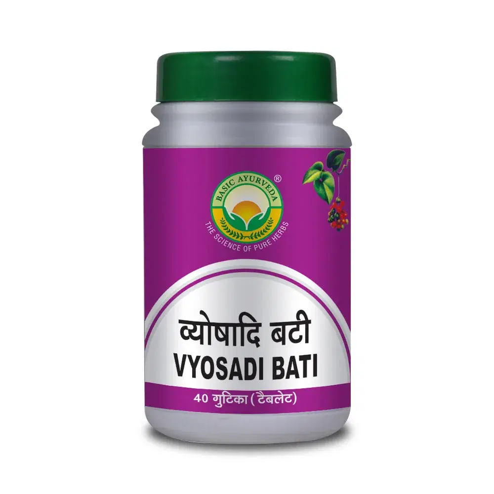 Basic Ayurveda Vyosadi Bati 40 Tablet Basic Ayurveda Vyosadi Bati 40 Tablet - Image 1