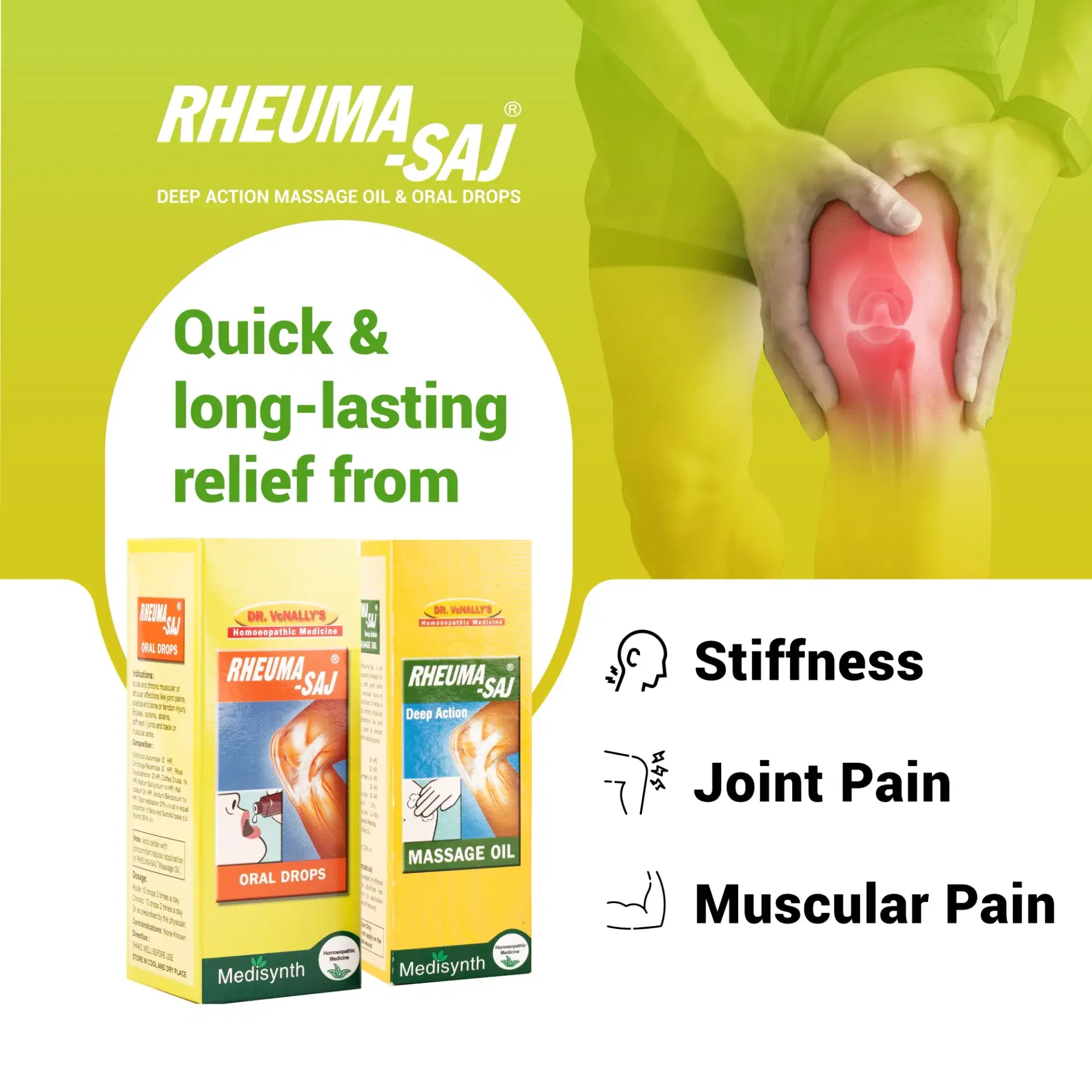 Rheumasaj Combo Pack | Relief for Joint Stiffness, Muscular Pain, and Aches Rheumasaj Combo Pack | Relief for Joint Stiffness, Muscular Pain, and Aches - Image 1